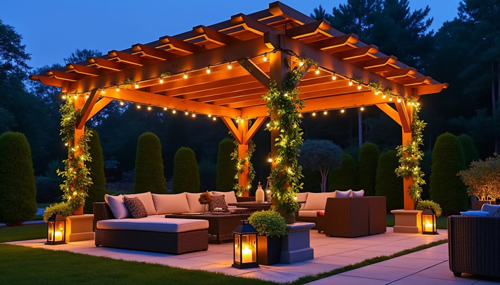 découvrez des idées d'éclairage pour pergola et guide d'installation pour créer une ambiance chaleureuse et conviviale dans votre espace extérieur.